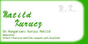 matild kurucz business card